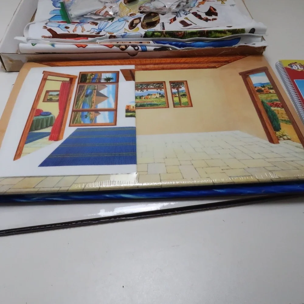 Huge Lot Felt Pages Large Box Display Scenes Betty Lukens Through the Bible